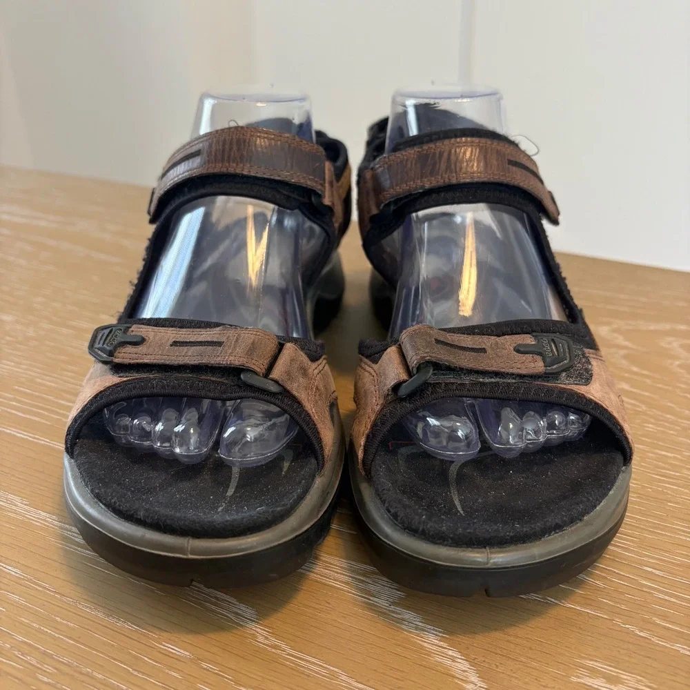 ECCO‎ Yucatan Womens Offroad Sandals Brown Nubuck Leather Hiking Size US 9.5 40